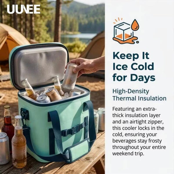 USA Standard Soft Sided Cooker Bag 24-can High Performance Big Brand Alternative for Tailgate Camping Gear