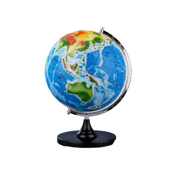 3D World Map Stereo Topographic Globe for Geography Plastic Material