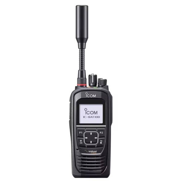 IC-SAT100 Portable Walkie Talkie with Push-To-Talk (PTT) Iridium Satellite PTT Radio