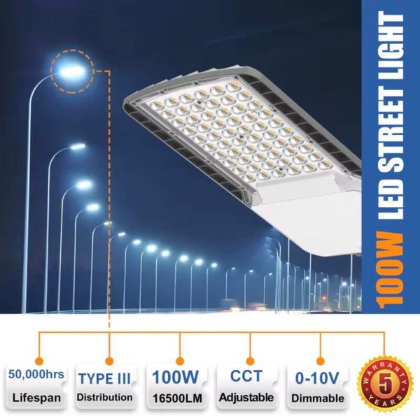 LED Outside Parking Lot 5 years Warranty Smart IP65 100w 150w Parking LED Light Outdoor Road Commercial LED Street Lights