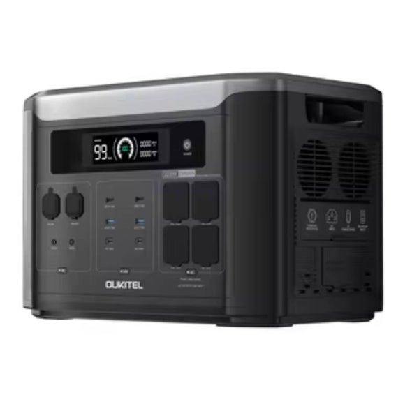 OUKITEL 3200W 2048Wh Portable Power Station All in One Home  Energy Storage System with External Battery Solar Generator