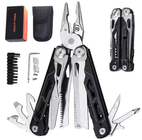 KHC Stainless Steel Folding Multi-Tool Plier DIY OEM Outdoor Survival Camping Hiking Emergency Tactical Pocket Metric