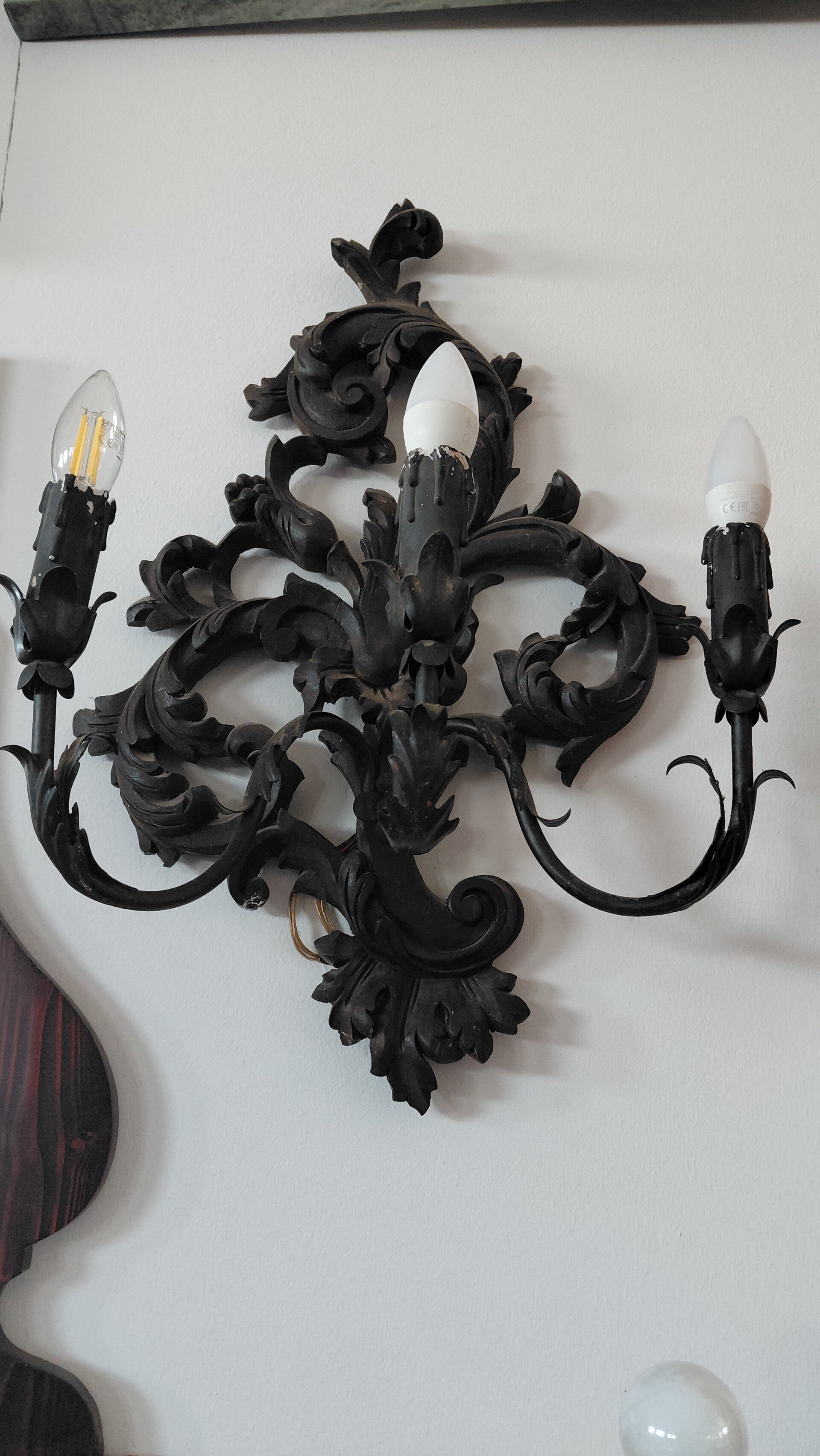 Coppia Applique legno