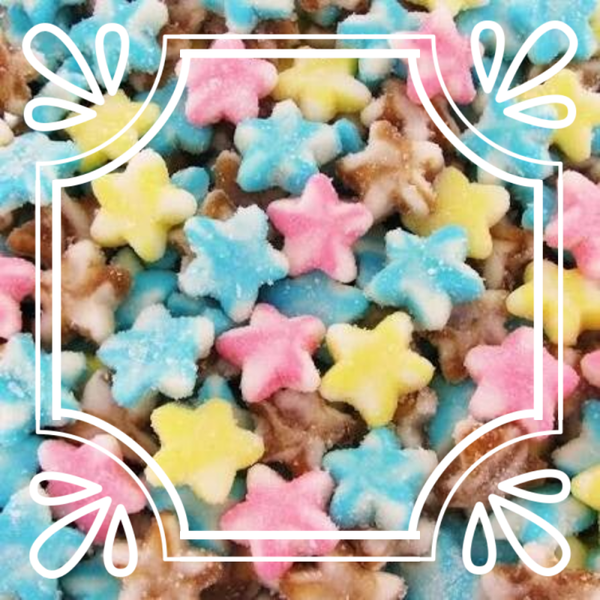 0013 - ÉTOILES TWIST CANDIES TRICOLORES SUCRÉES