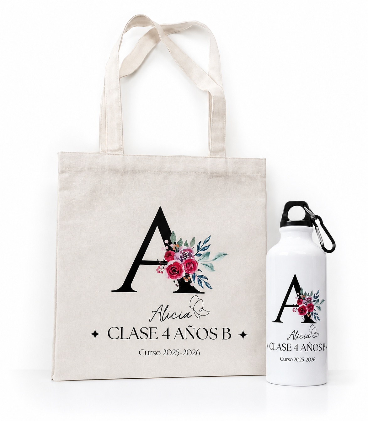 Pack Totebag + Cantimplora de Aluminio 600 ml