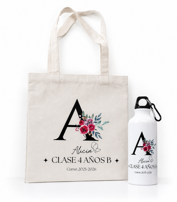 Pack Totebag + Cantimplora de Aluminio 600 ml