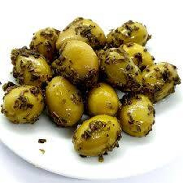 Olive Cassée Pistou Basilic pot de 250gr