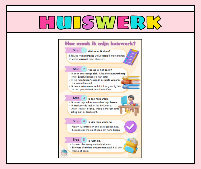 leren leren Stappenplan hoe maak ik mijn huiswerk