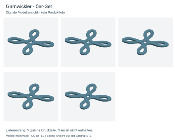 Garnwickler und Knäuel-Wickelkern – 5er-Set