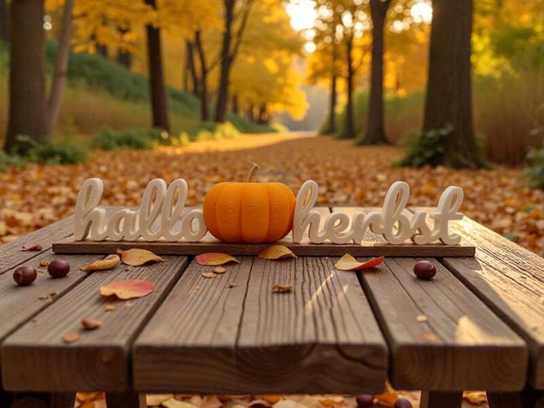 Hallo Herbst mit süßem Kürbis