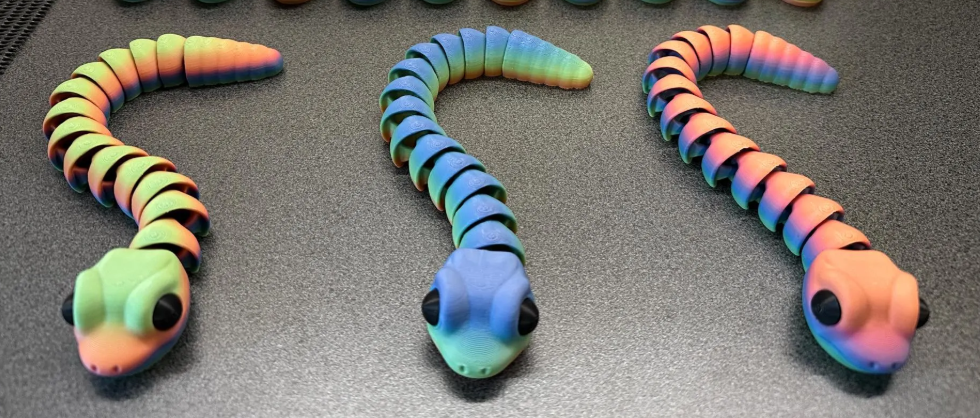 Flexi Schlange – Bewegliche 3D-Druck Dekofigur