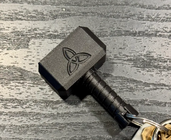 Mini Thor Hammer – 3D-gedruckter Schlüsselanhänger