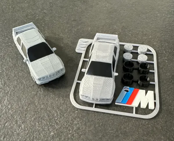 BMW E30 Kit Card – 3D gedrucktes Modell zum Zusammenbauen