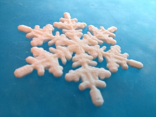 Schneeflocken-Winterdeko – 3er-Set in Weiß, 57 mm