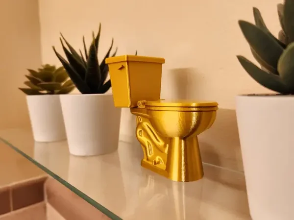 Mini WC Dekoration – Gold