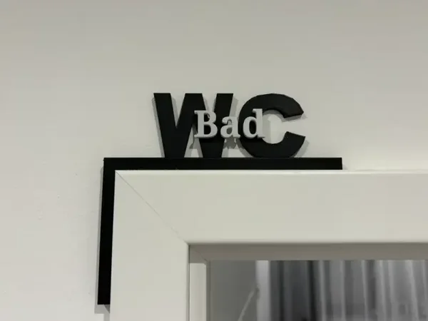 WC Bad Schild