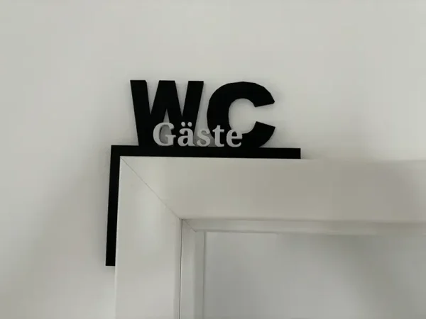 Gäste-WC Türschild