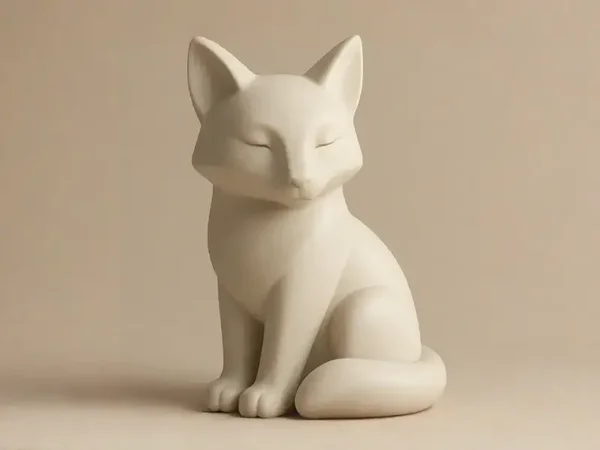 Minimalistische Katzenfigur