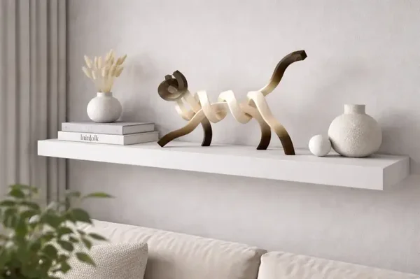Abstrakte moderne Katzen-Skulptur