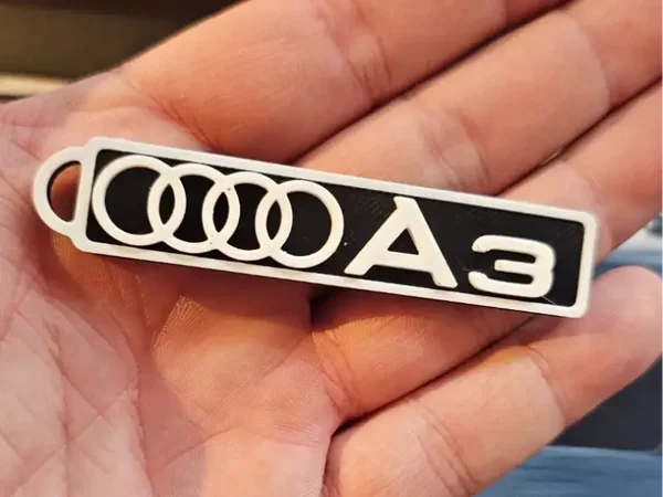 Audi Schlüsselanhänger – 3D-gedruckt | Modell & Logo | personalisierbar