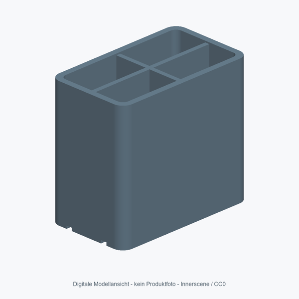 Zahnbürstenhalter mit vier Fächern – 95 × 55 mm