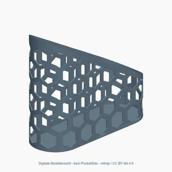 Notizbuchablage mit Wabenmuster – 160 × 61 mm