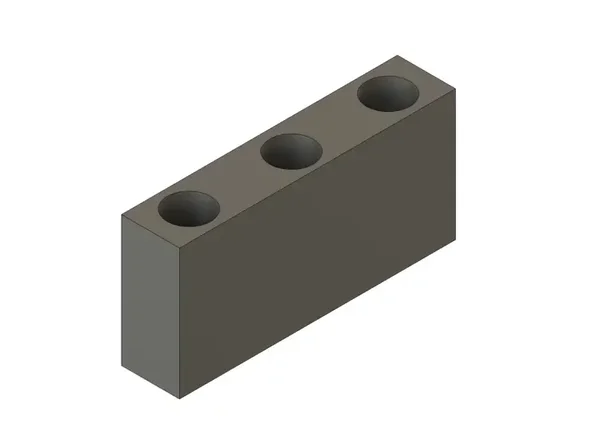 Pinselhalter mit 3 großen Öffnungen – 190 × 40 × 90 mm