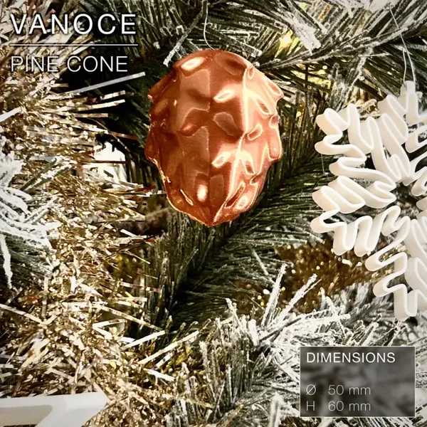 Tannenzapfen zum Aufhängen – Weihnachtsdeko, 6 cm