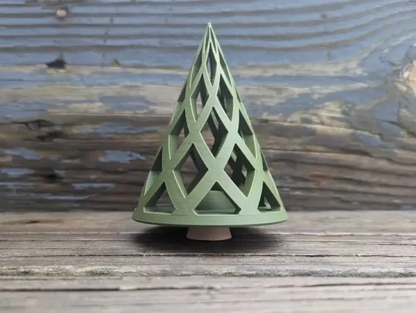 Gitter-Tanne mit Schraubstamm – Weihnachtsdeko, 11 cm