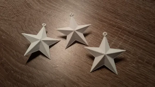 Facetten-Sterne zum Aufhängen – 3er-Set Weihnachtsdeko, ca. 4,6 cm