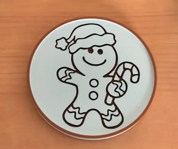 Lebkuchen-Untersetzer – 4er-Set Weihnachtsdeko, Ø 10 cm