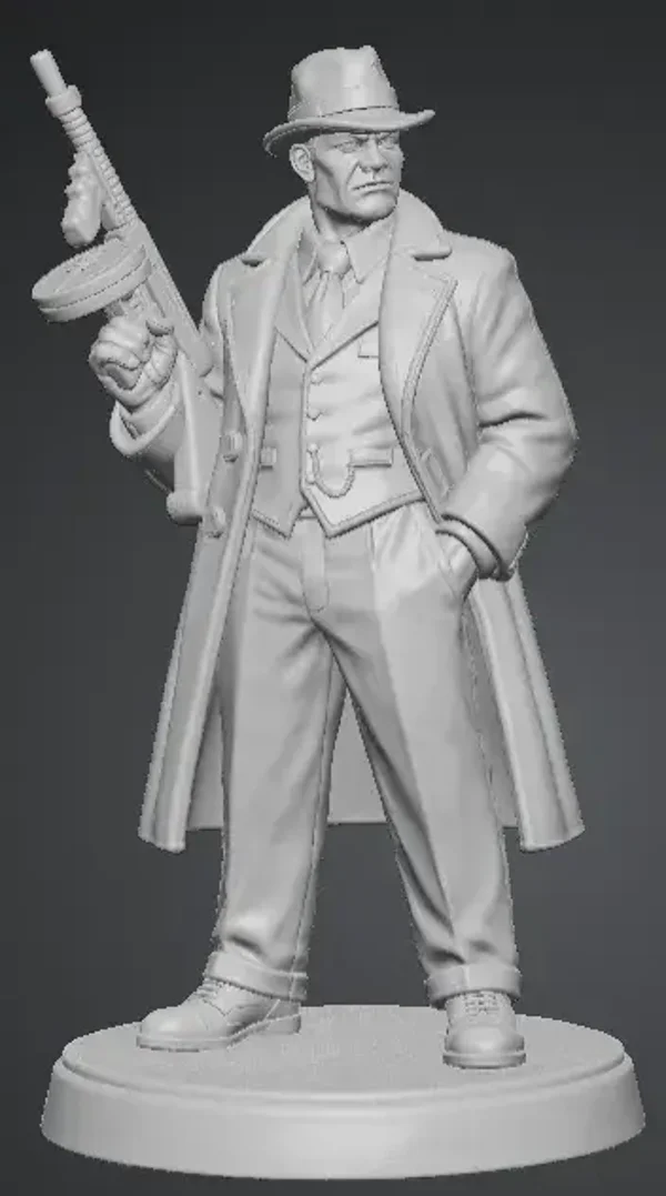 Gangster Figur – 3D gedruckte Retro-Mobster Miniatur