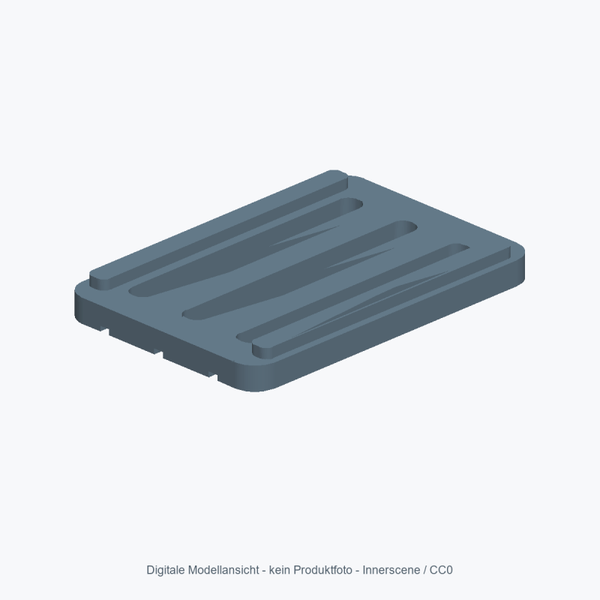 Offene Seifenablage mit Auflageleisten – 125 × 85 mm