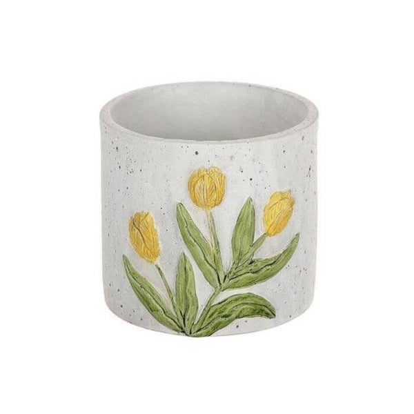 Pot tulp geel
