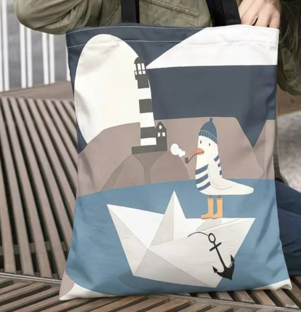 Totebag meeuw