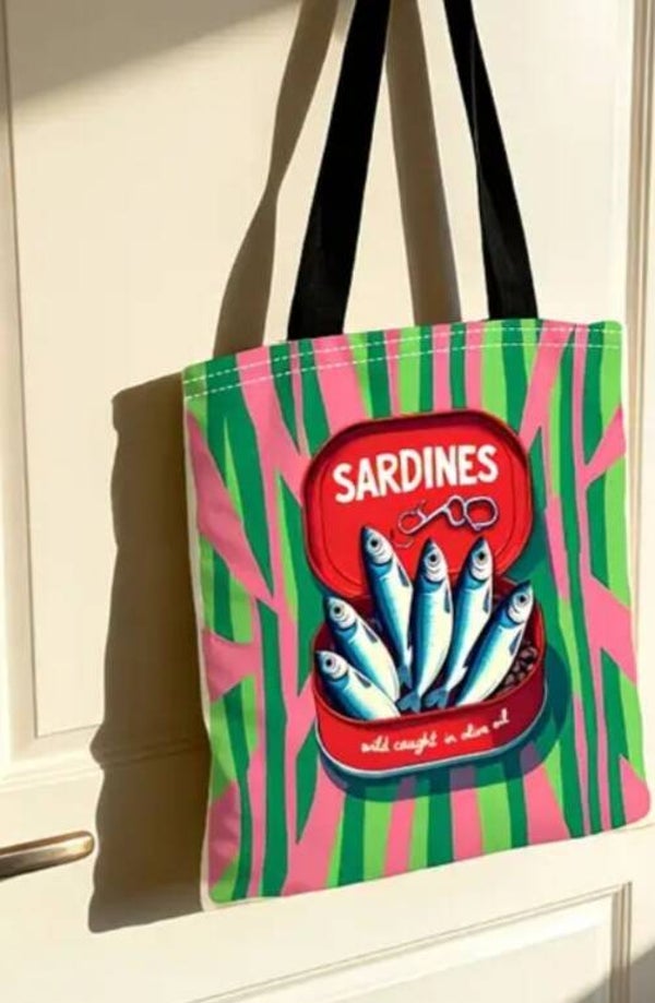 Totebag sardines neon