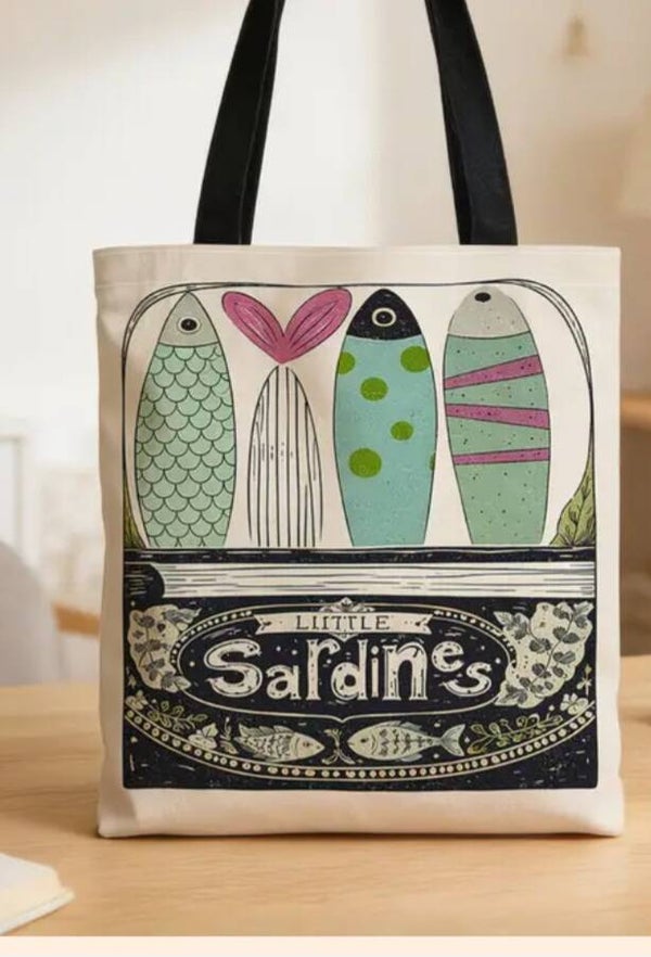 Totebag sardines  mint