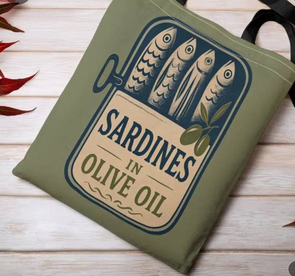 Totebag sardines olive