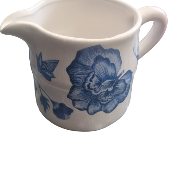 Kleine kan/ vaas blauw wit