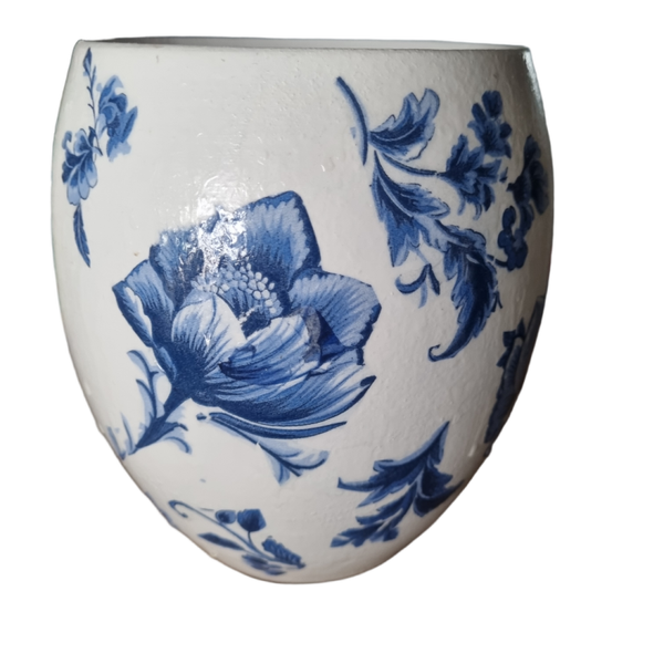 Grote vaas blauw wit