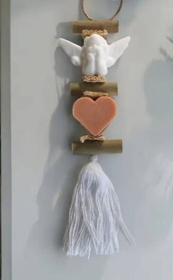 Zeepketting engel en hart