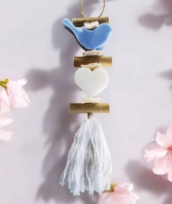 Zeepketting vogel hart