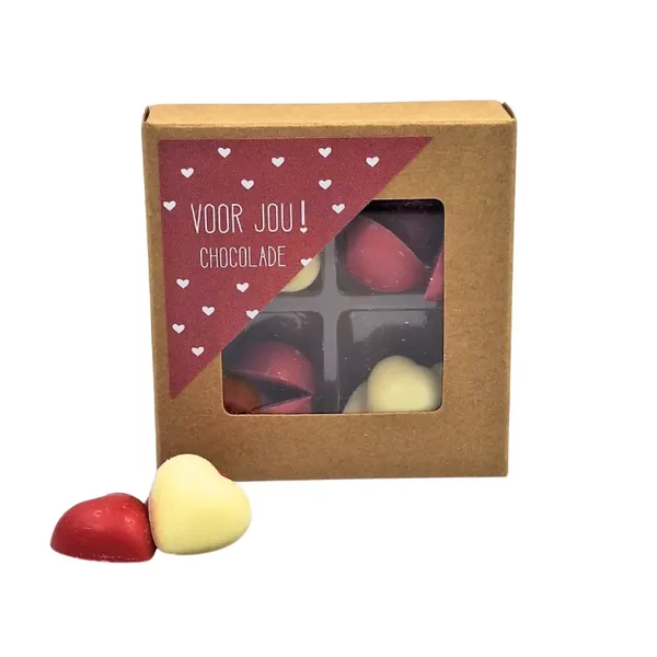 Voor chocolade hartjes 25 gram
