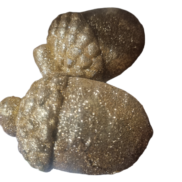 Eikel glitter goud klein