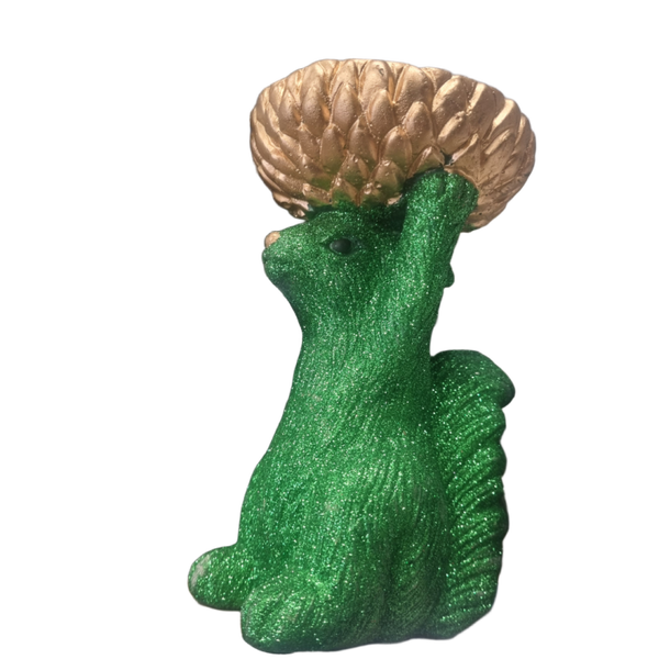 Eekhoorn groen met goud kommetje