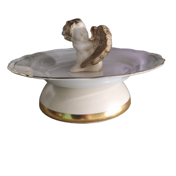 Engel  etagere klein wit goud