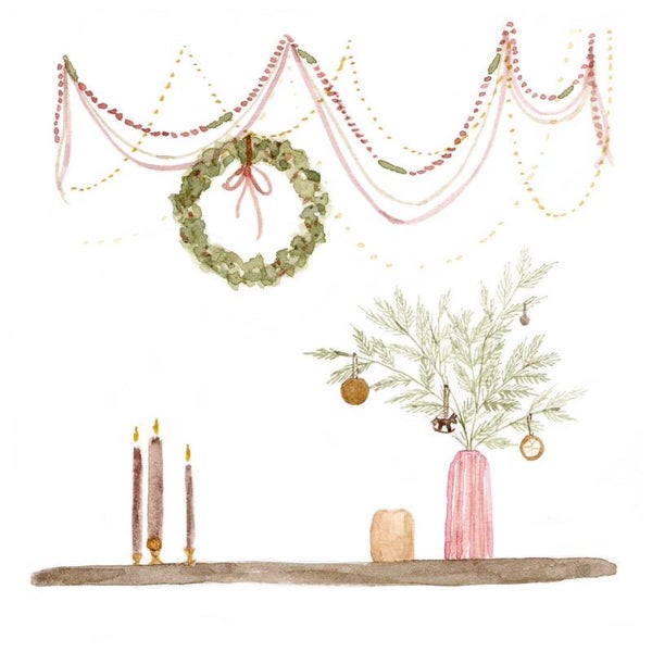 Kerstkaarten set 'warm wishes'