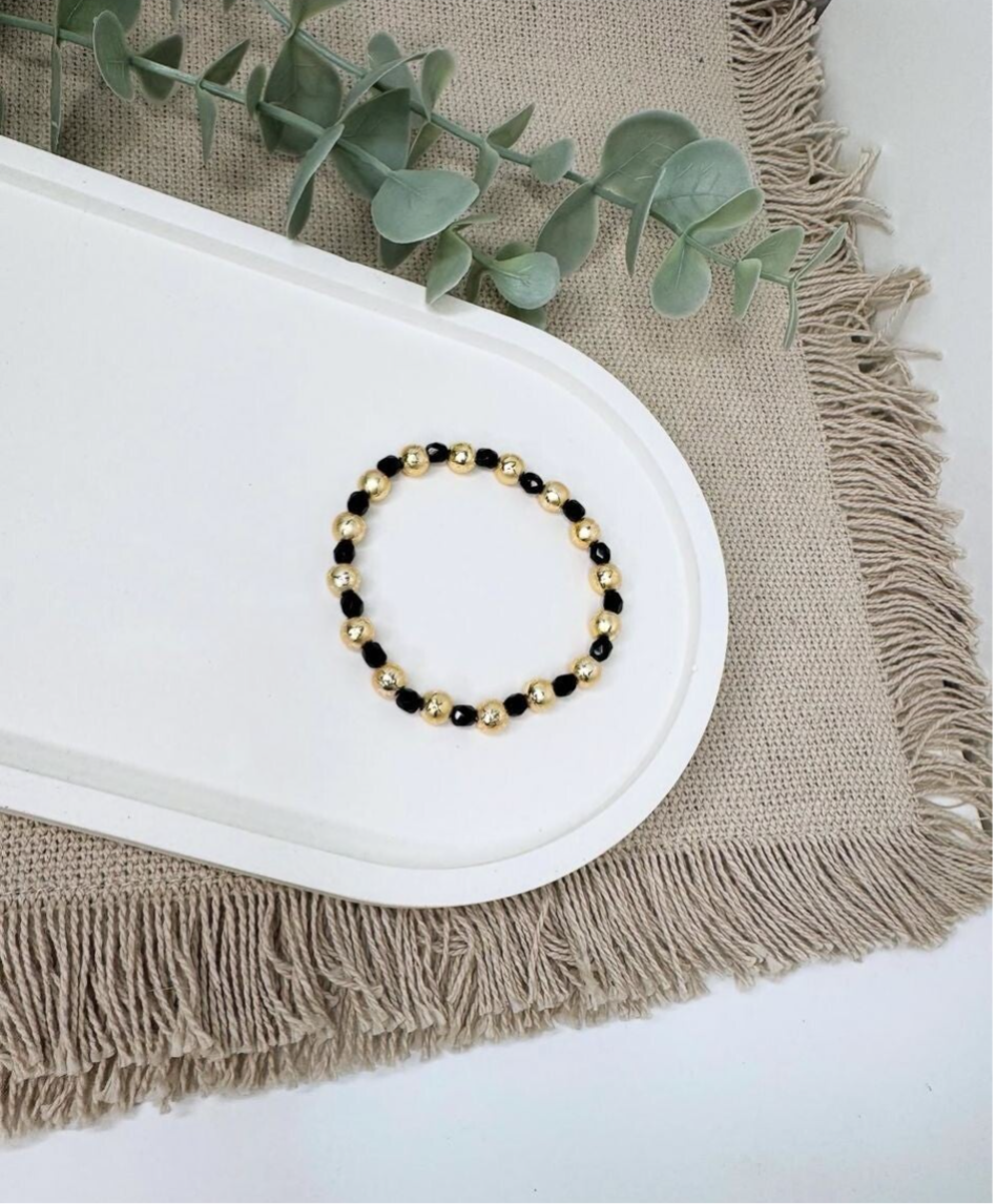 Elegantes Armband in Schwarz / Gold