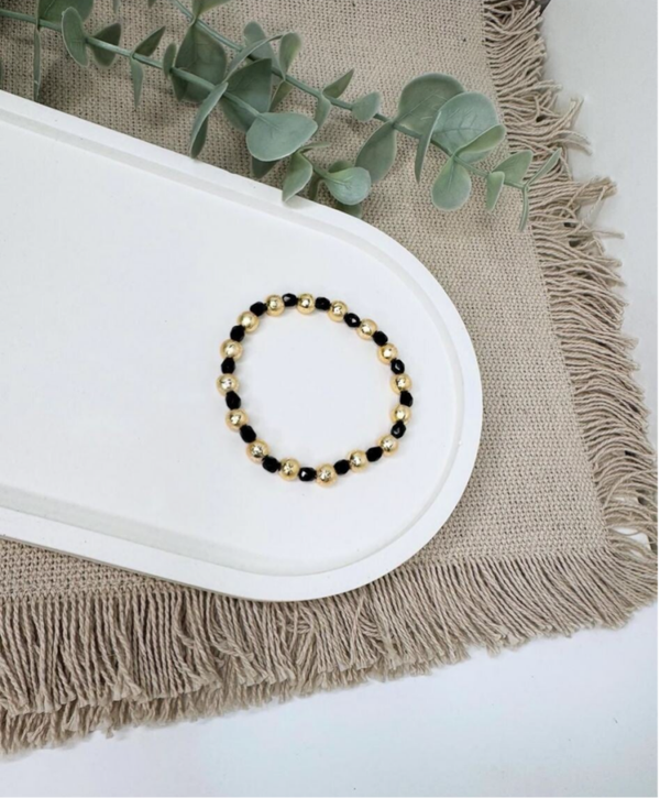 Elegantes Armband in Schwarz / Gold