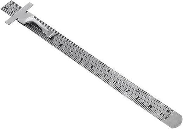 Équerre de mesure ,   Règle 0-150 mm/6" en acier inoxydable